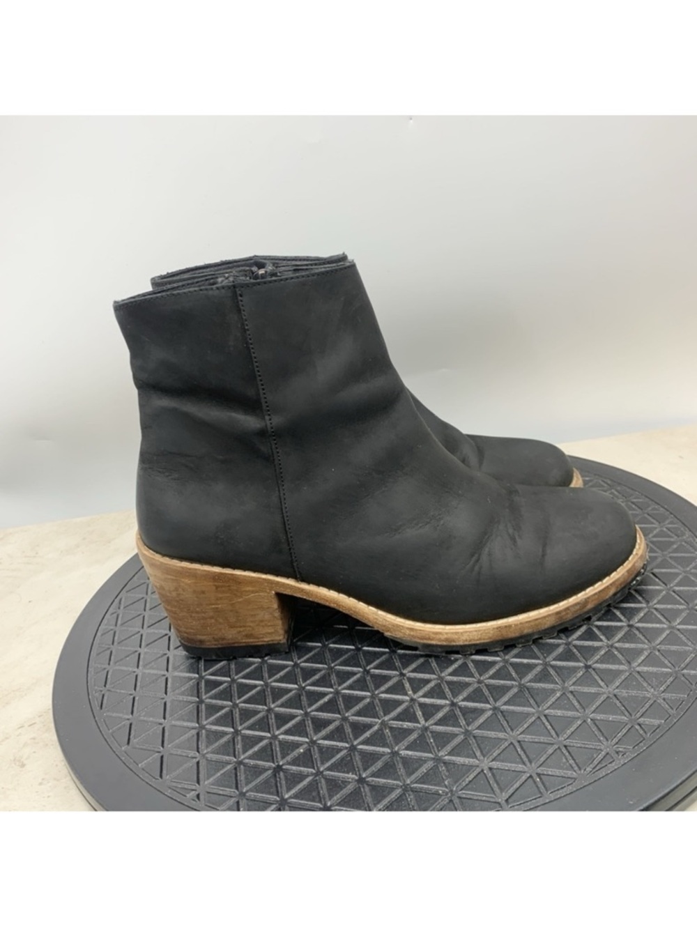 Patina Portland Leather Boots Women Size 10 Shoes‎ Black Leather Ankle Booties